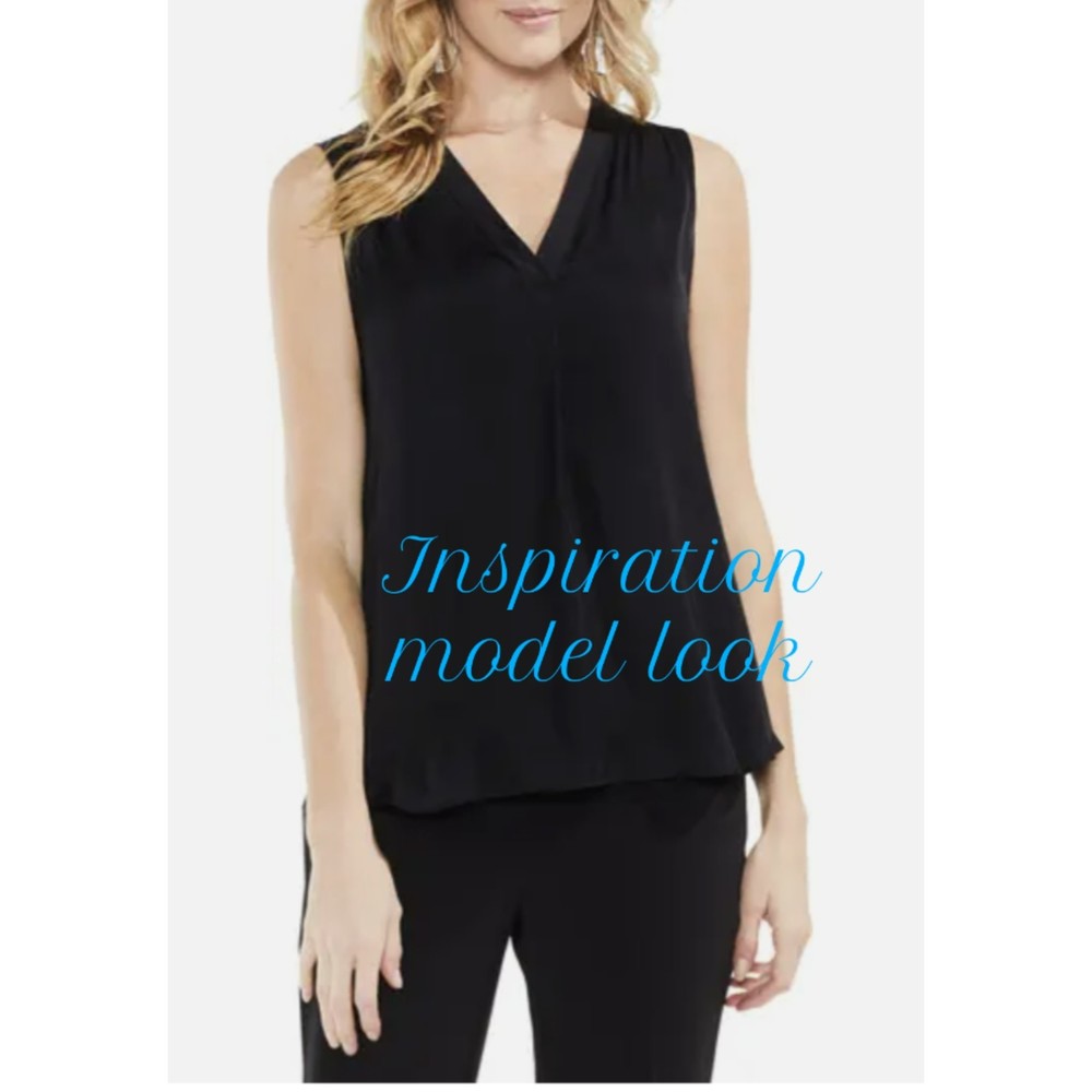SINCERELY JULES Black V Neck Size S